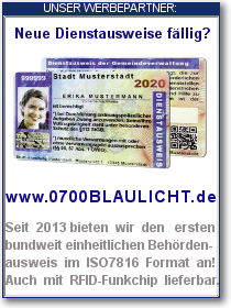 Seit 2013 gibt es den bundesweit einheitlichen Behörden-Dienstausweis im Scheckkartenformat auch mit RFID-Chip